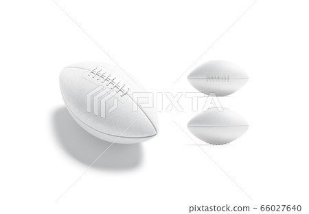 Blank white american soccer ball mockup, different views 66027640