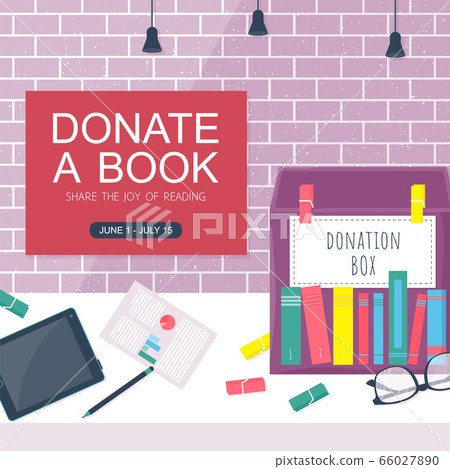 Template background with box for donation book Template background with box for donation book 66027890