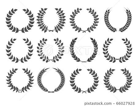 Branches with leaves wreath set Branches with leaves wreath set 66027928