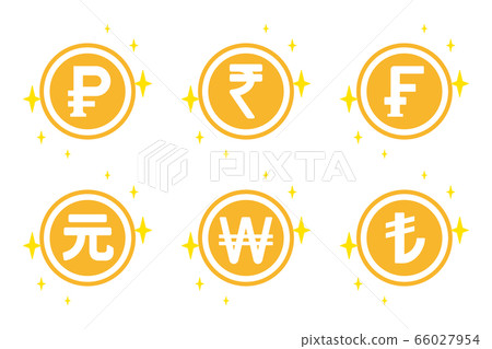 Set of currency symbols and coins Set of currency symbols and coins 66027954