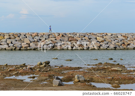 Large stones Was prepared in place of the sandy 66028747