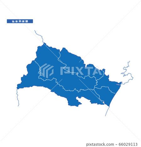 Sendai City Map Simple Blue City Sendai City Map Simple Blue City 66029113