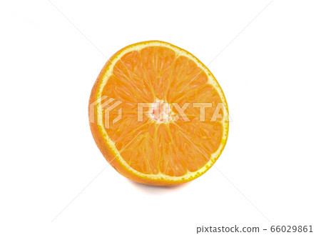Close up of orange half isolated on white background Close up of orange half isolated on white background 66029861