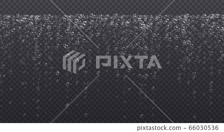 Underwater fizzing bubbles, soda or champagne carbonated drink, sparkling water isolated on dark background. Underwater fizzing bubbles, soda or champagne carbonated drink, sparkling water isolated on dark background. 66030536