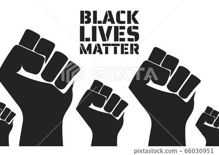 Black Lives Matter concept. Template for background, banner, poster with text inscription. Vector 66030951