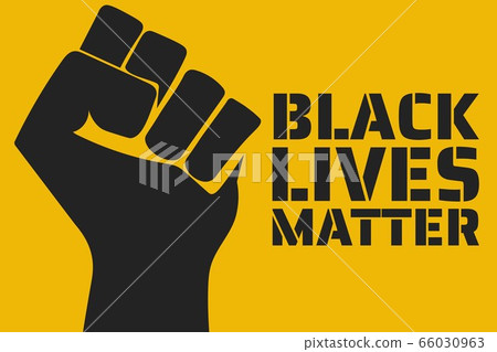 Black Lives Matter concept. Template for background, banner, poster with text inscription. Vector 66030963