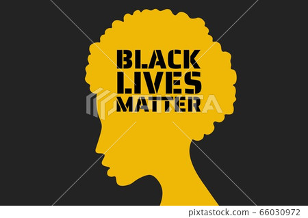 Black Lives Matter concept. Template for background, banner, poster with text inscription. Vector 66030972