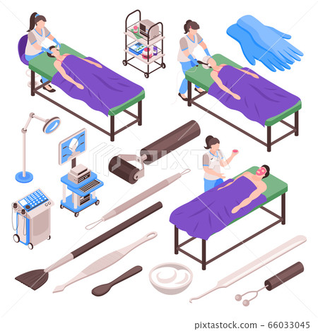 Cosmetologist Isometric Set 66033045