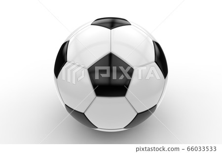 Black and white soccer ball; 3d rendering 66033533