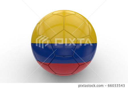 Soccer ball with Algeria flag; 3d rendering 66033543