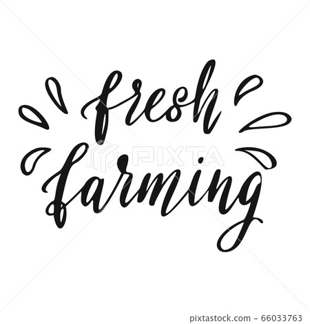 Fresh Farming Lettering. Eco Food Sign. 66033763