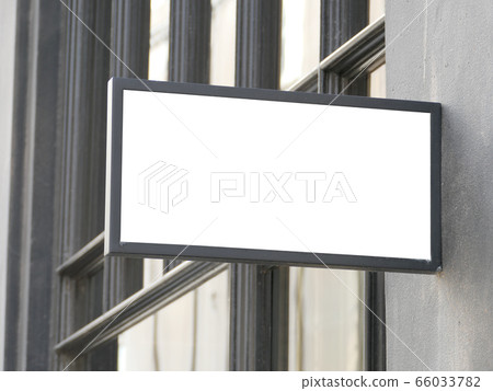 Blank rectangular signboard on the wall Copenhagen Blank rectangular signboard on the wall Copenhagen 66033782