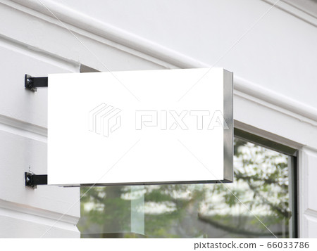 Blank rectangular signboard on the wall Copenhagen Blank rectangular signboard on the wall Copenhagen 66033786