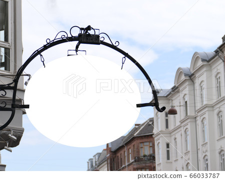 Blank oval signboard on the wall Copenhagen Blank oval signboard on the wall Copenhagen 66033787