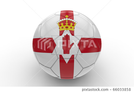 Soccer ball with northern ireland flag 66033858