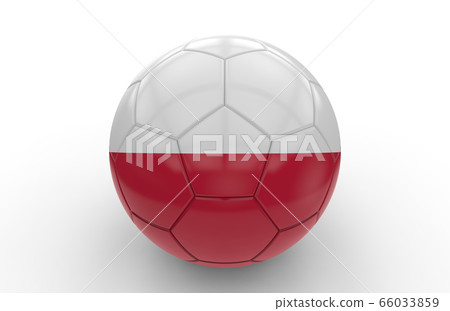 Soccer ball with polish flag 66033859