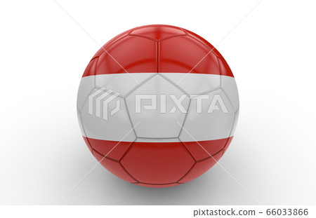Soccer ball with austrian flag 66033866