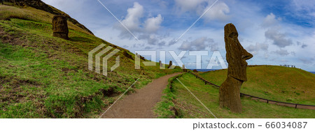 Stone statues Moai on Easter Island Rapa Nui Stone statues Moai on Easter Island Rapa Nui 66034087