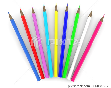 Row of colorful pencils Row of colorful pencils 66034697