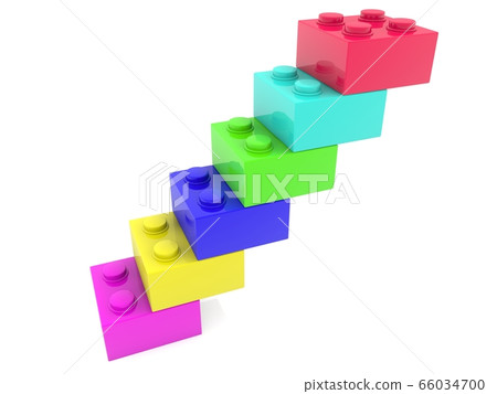 Stairs of colorful toy bricks Stairs of colorful toy bricks 66034700