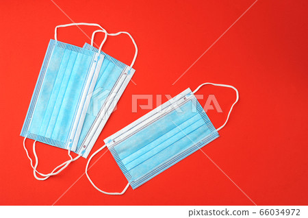 protective face masks and rubber gloves - protective face masks and rubber gloves - 66034972