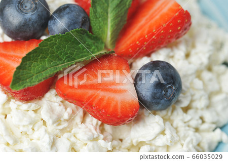 quark and berries - blueberries, strawberries and quark and berries - blueberries, strawberries and 66035029