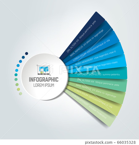Circle infographic, chart, scheme. 66035328