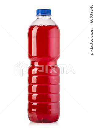 red soft drink plastic bottle isolated red soft drink plastic bottle isolated 66035346