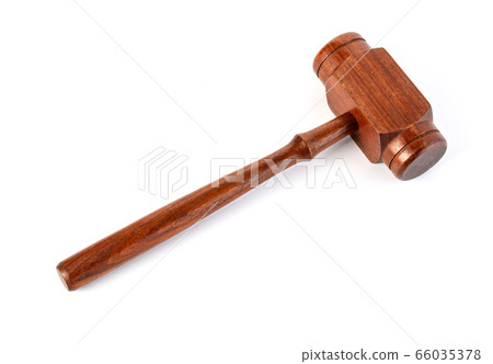 Wooden judge's gavel isolated Wooden judge's gavel isolated 66035378