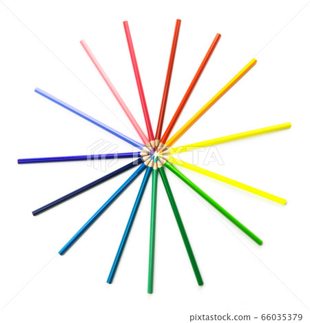 Crayons. Colorful pencils isolated on white background. 66035379