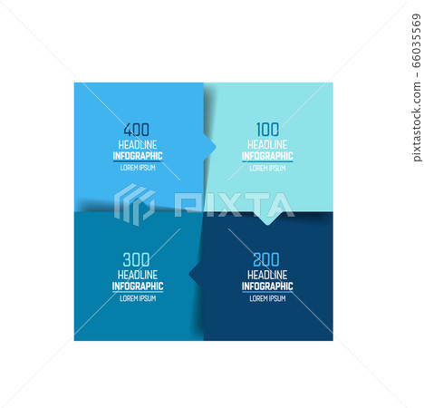 4 part chart, scheme, infographic vector. 66035569