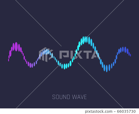 Vector music sound waves. Concept musical bar. Audio digital equalizer technology, console panel, musical pulse. Dynamic light flow, with neon light effect 66035730
