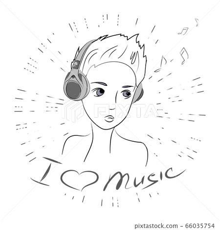Cute beauty teenager,i love music Cute beauty teenager,i love music 66035754
