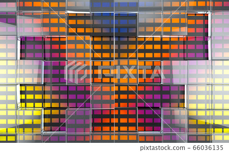 Modern and cool geometric backdrop.3d illustration 66036135