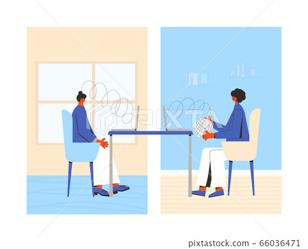 Mental health therapy session. Vector color flat. 66036471