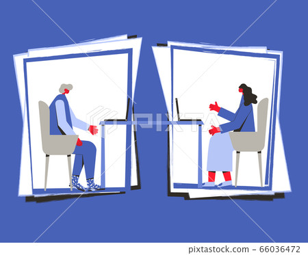 Mental health therapy session. Vector color flat. 66036472