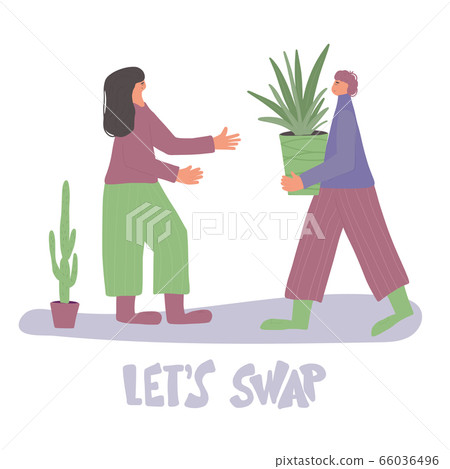 House plant lover concept Hand drawn vector flower House plant lover concept Hand drawn vector flower 66036496