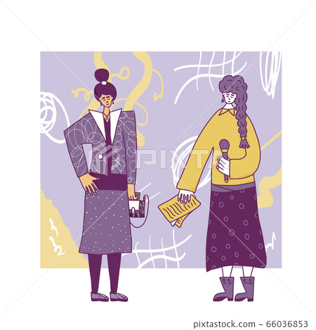 Girls characters isolated. Vector cute falt woman. 66036853