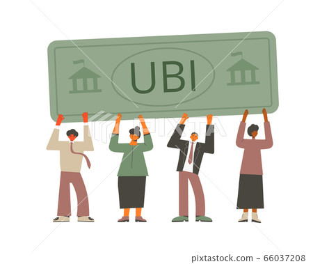 Unic city basic income. Vector flat color concept. Unic city basic income. Vector flat color concept. 66037208