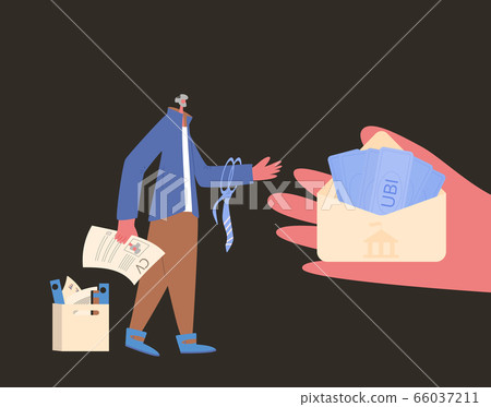 Unic city basic income. Vector flat color concept. Unic city basic income. Vector flat color concept. 66037211