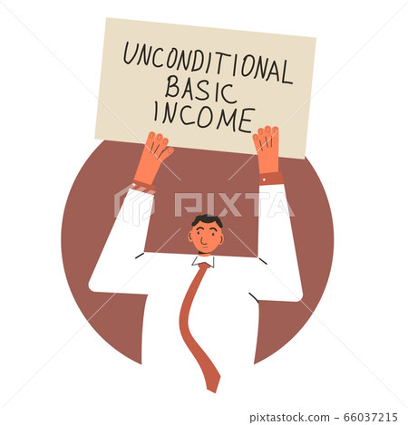 Unic city basic income. Vector flat color concept. Unic city basic income. Vector flat color concept. 66037215