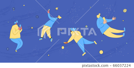 Chatting people with mobile phone. Vector person. Chatting people with mobile phone. Vector person. 66037224