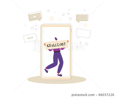 Dance challenge flat vector social media announce. Dance challenge flat vector social media announce. 66037226
