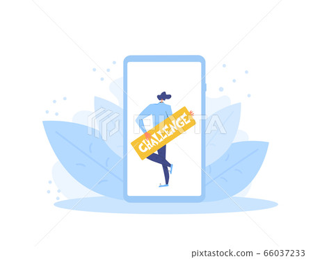 Dance challenge flat vector social media announce. Dance challenge flat vector social media announce. 66037233