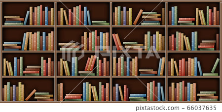 White bookshelf mockup, books on shelf in library White bookshelf mockup, books on shelf in library 66037635