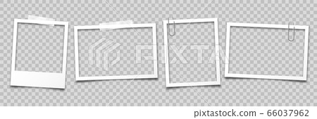 Black And White Realistic Picture Frames Set Stock Illustration