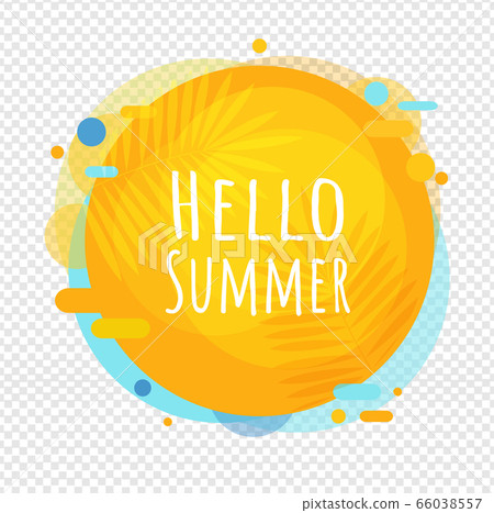 Hello Summer Poster Speech Bubble Isolated 66038557