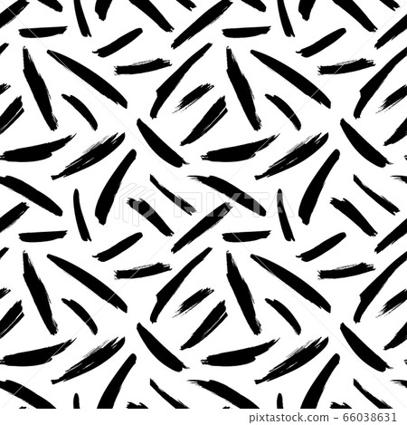 Painted brush strokes seamless vector pattern.  66038631