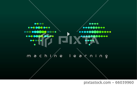 Machine learning logo. Artificial intelligence... - Stock Illustration ...