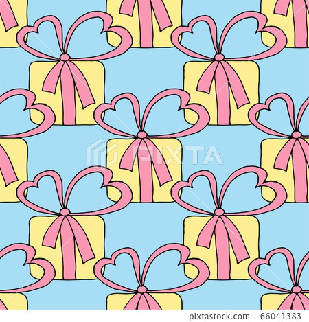 Valentines day seamless pattern with hearts and gifts. Beautiful abstract pattern with Valentines day seamless pattern for decorative design. Logo element for wedding illustration. Vintage design. Valentines day seamless pattern with hearts and gifts. Beautiful abstract pattern with Valentines day seamless pattern for decorative design. Logo element for wedding illustration. Vintage design. 66041383